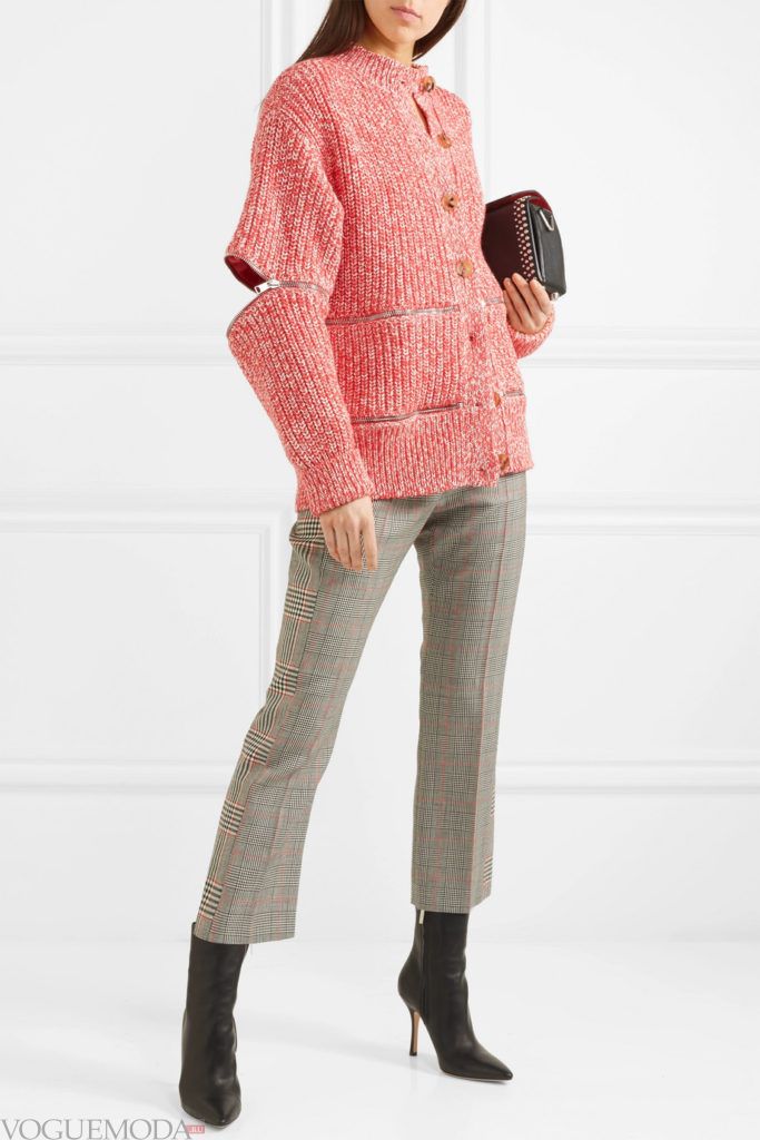 Casual look с вязаным женским кардиганом