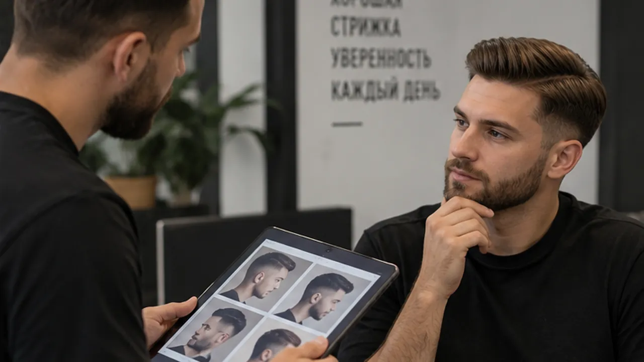 практика на курсе мужских стрижек